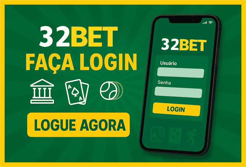Imagem destacando login seguro na 32BET para novos usuários